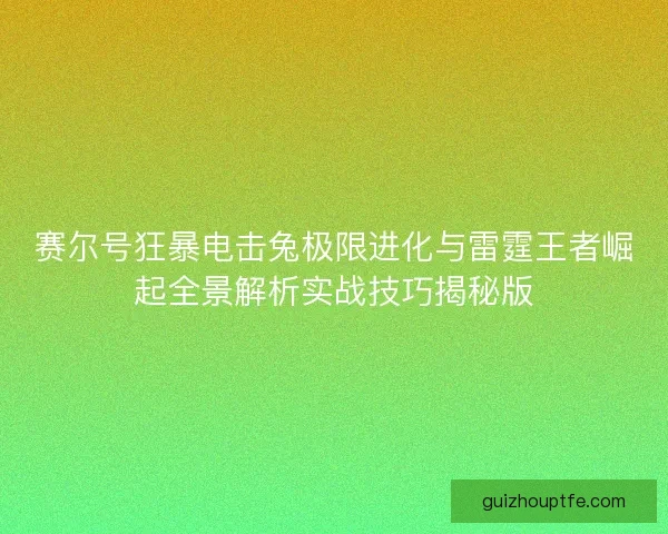 赛尔号狂暴电击兔极限进化与雷霆王者崛起全景解析实战技巧揭秘版